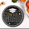 25 Count Black Graduation Dessert Plates Disposable Paper Party Supplies 7 1/4"